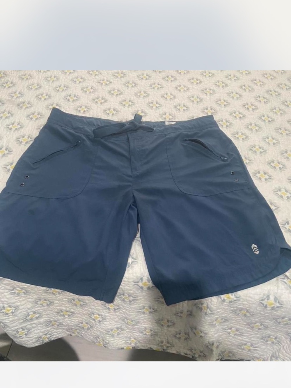 Free Country Navy Athletic Shorts with Zip Pockets